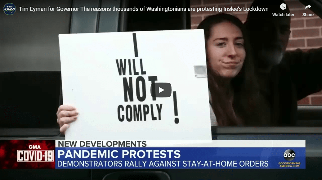 AWESOME SHORT VIDEO: Why are people protesting Inslee? Join me/us, today, Wed, April 22, 1-2pm