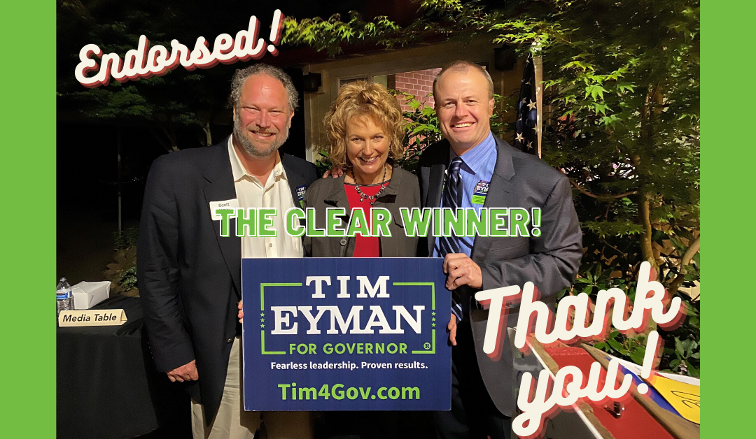 Once they saw me debate the other Guv candidates, the event sponsor (Liz Pike) & moderator (Scott Hogg) endorsed me. They said it wasn’t even close